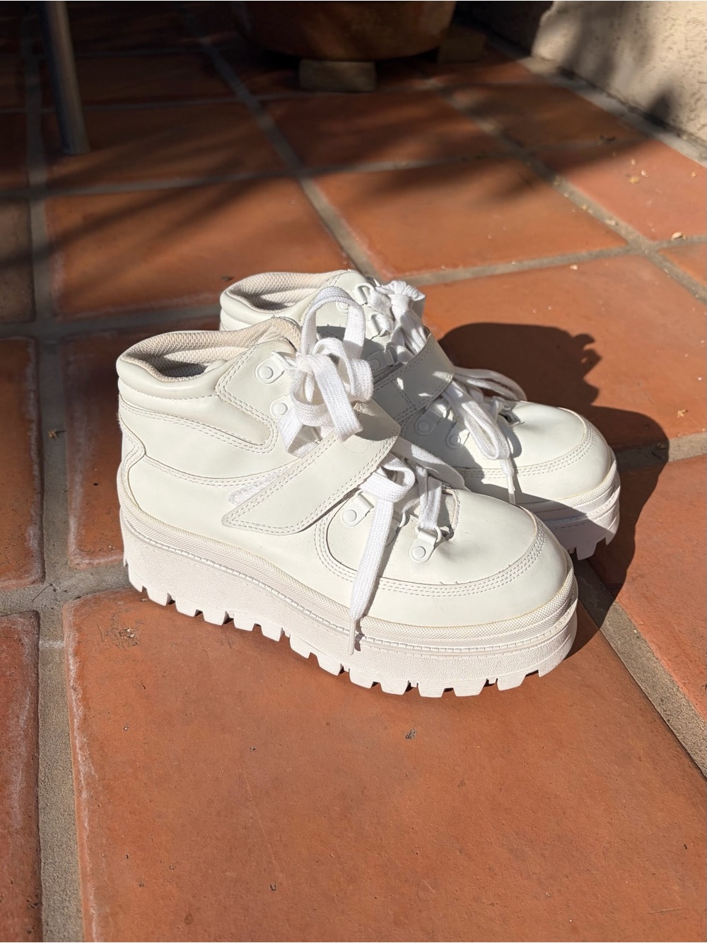 Jeffrey Campbell White Platform Shoes